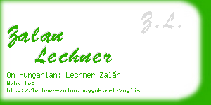 zalan lechner business card